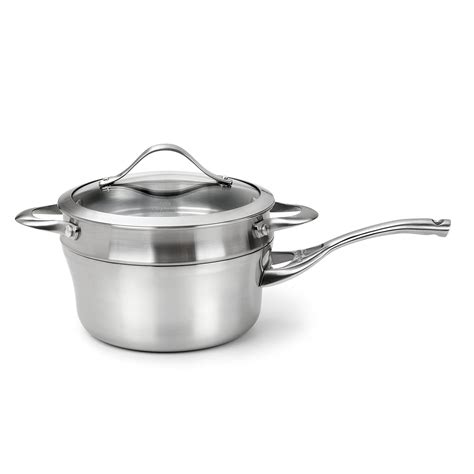Buy Calphalon Contemporary Stainless Steel 2-1/2-Quart Sauce and Double ...