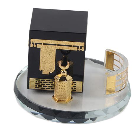 Buy Pilipane Muslim Crystal Gilded Kaaba Clock Tower Miniature Model ...