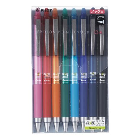 Pilot FriXion Point Knock 04 8 Color Set – Unbox Japan