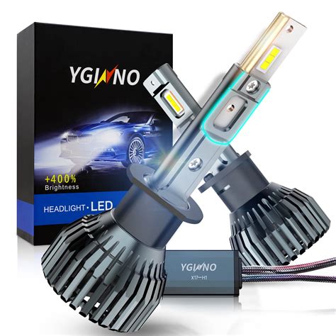 Buy YGINNO H1 LED Headlight Bulbs, 90W 16000 Lumens 400% Brighter LED ...