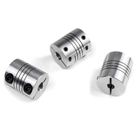 3Pcs 6.35x8mm Flexible Couplers CNC Motor Jaw Shaft 6.35mm To 8mm ...