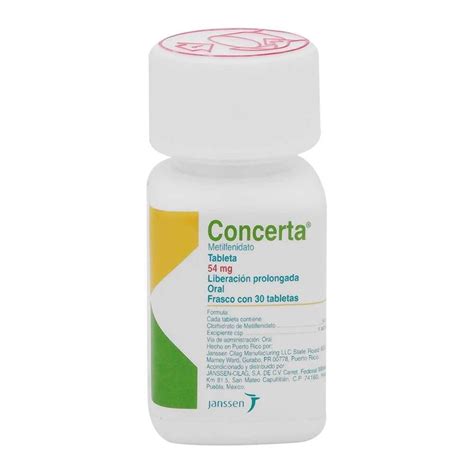 Concerta 54 mg 30 tabletas | Walmart