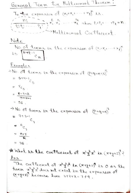 Image result for Multinomial Theorem Example
