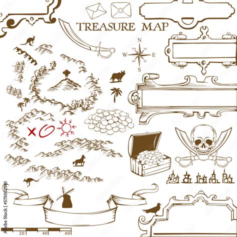 Map Legend Symbols Stock Vector | Adobe Stock