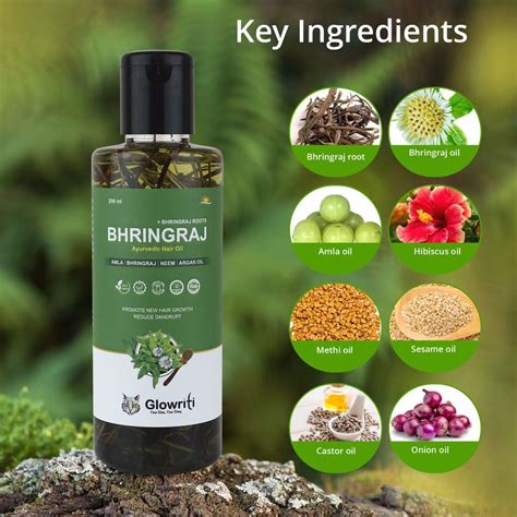 Glowriti Bhringraj Hair Oil With Bhringraj Roots (200 ml) Hair Oil ...