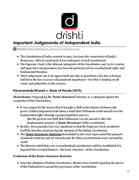 1601925749 important judgements of independent india - Important ...