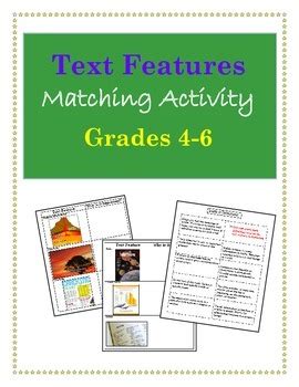 Image result for Text Features Matching Activity