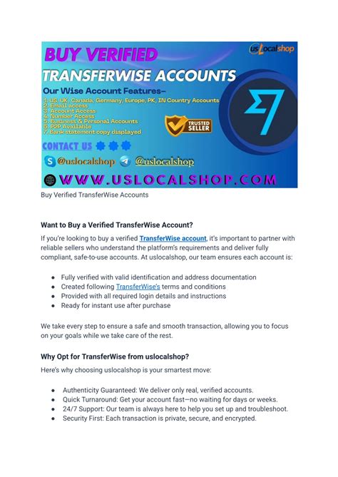 PPT - Best Places To Buy Verified TransferWise Accounts New in Online ...