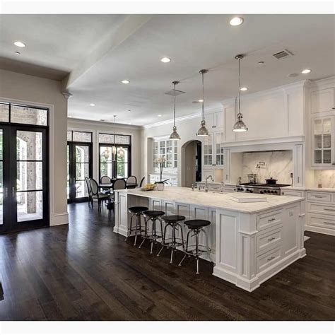 White Kitchen Cabinets With Ebony Wood Floors | Viewfloor.co