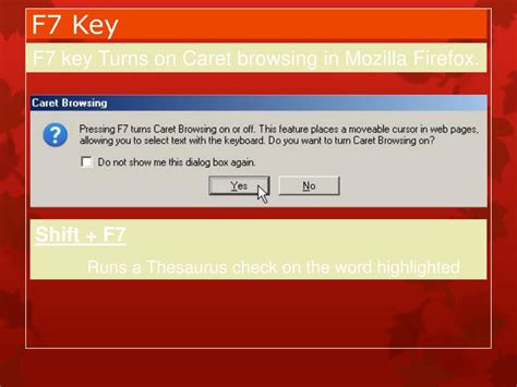 Image result for F7 Key Function