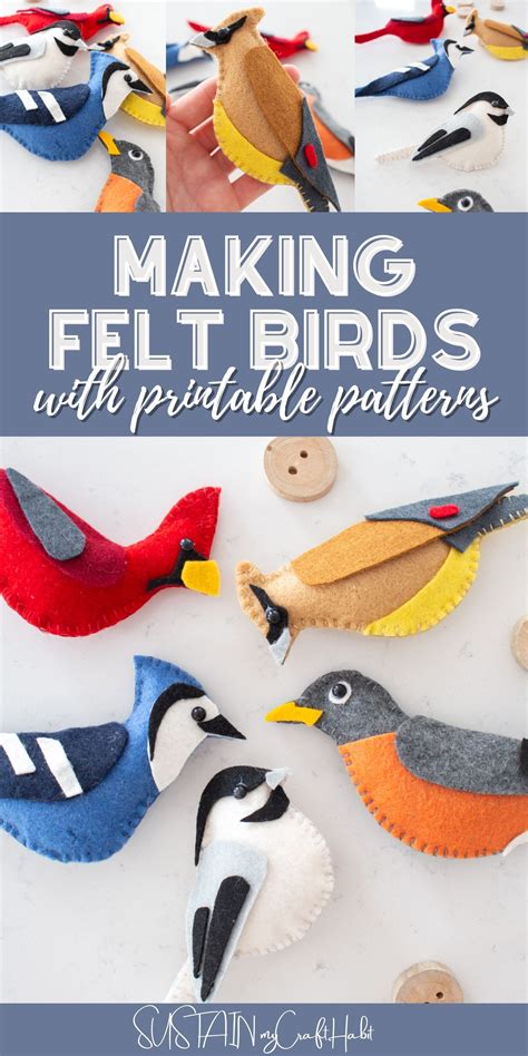 Felt Fabric Bird Tutorial 的图像结果