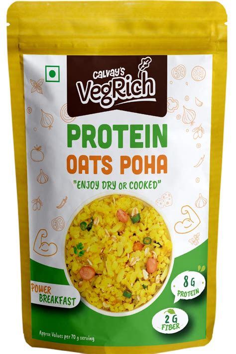 Calvay's Protein Oats Poha with 8g Protein | Added Whey Protein | No ...