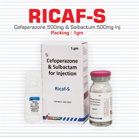 Ricaf S - Cefoperazone and sulbactom For Injection - Pharma Drugs and ...