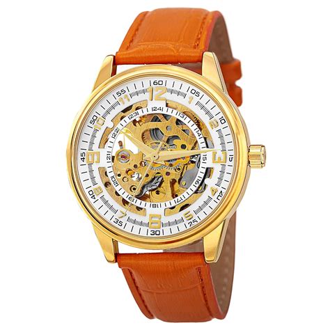 Akribos XXIV Men's AK410YG 'Saturnos' Skeleton Automatic Gold Watch ...