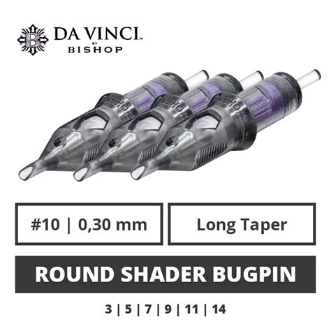 Da Vinci Cartridges - Round Shader Bugpin - 0,30 mm LT, 30,51
