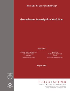 Fillable Online River Mile 3.5 East Remedial Design Groundwater ...