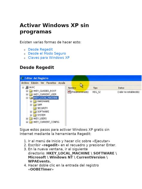 Image result for Como Activar Windows XP Sin Programa