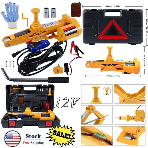 NEW 3 Ton Electric Scissor Car Jack Lift 12V DC Automotive Floor Jack ...