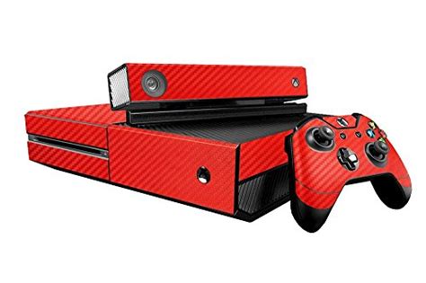 Buy Microsoft Xbox One Skin (XB1) - NEW - 3D CARBON FIBER FIRE RED ...