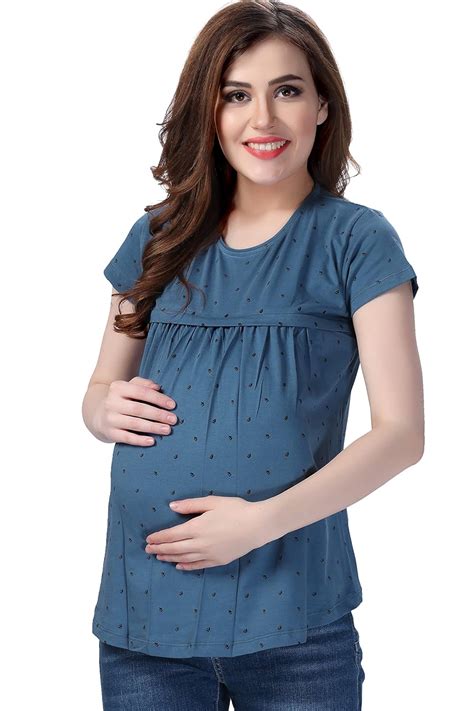 AV2 Women's Maternity Top (8039BS_Blue_Small) : Amazon.in: Clothing ...