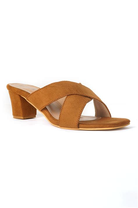 Cross Strap Block Heels for Women | SOLES Stylish Sandals