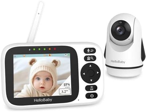 HelloBaby Baby Monitor with 3.2'' IPS Screen - Baby Camera Monitor with ...