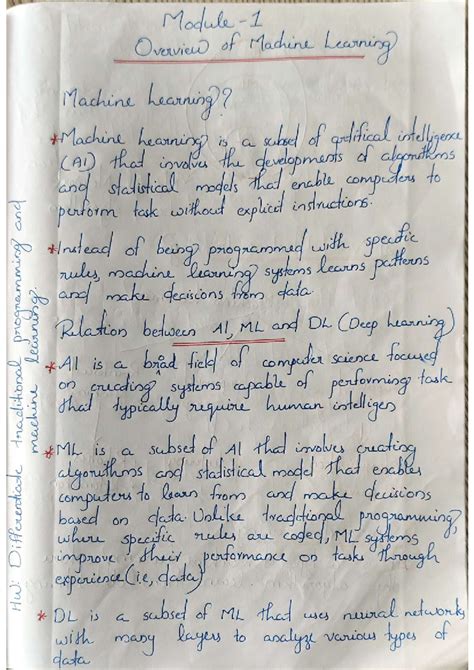 Module 1 - Module 1 Overview of Machine Learning Machine Learning ? (AD ...