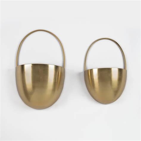 Buy VEDAS Saira Set of 2 Metal Wall Planters from Vedas at just INR 8899.0