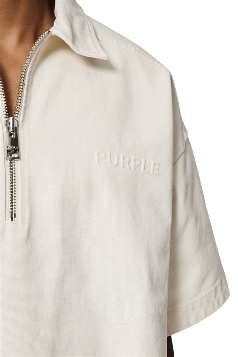 Oversized Zip Up Polo – PURPLE BRAND