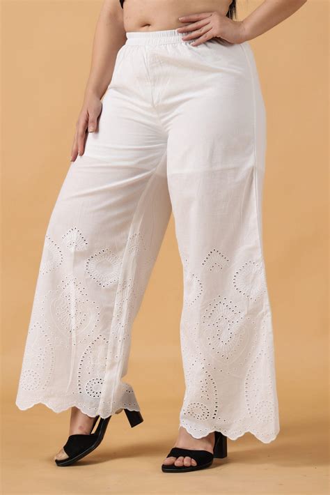 Stylish Slip-On Cotton Palazzo for Formal/Party Occasions - Slim Fit ...