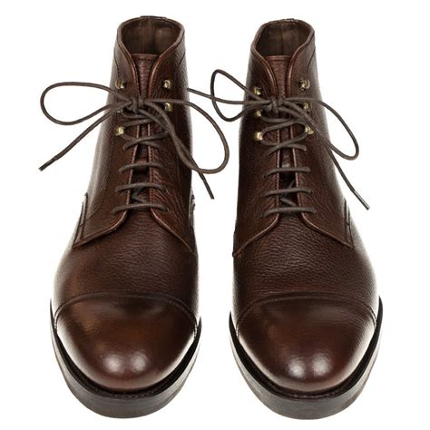 Brown Leather Toecap Lace Up Boot for Men | The Royale Peacock ⭐⭐⭐⭐⭐