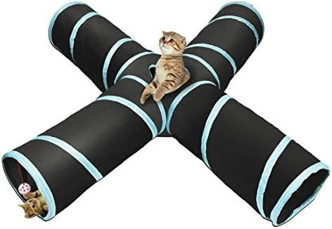 Buy PETS EMPIRE 4 Way Metal Tunnel, Cat Toys Pet Tube, Collapsible Pets ...