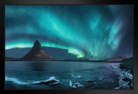 Iceland Northern Lights Photo Art Print Stand or India | Ubuy
