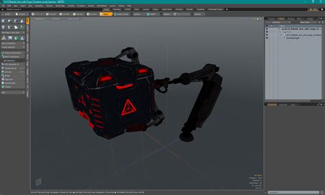Sci-Fi Robotic Arm with Cargo Container 3D model | 3D Molier International