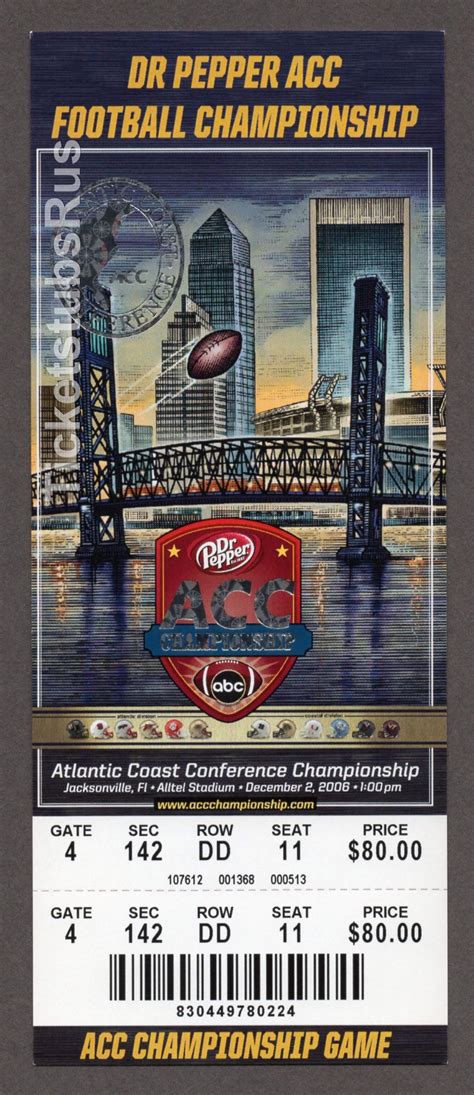 2006 ACC FOOTBALL CHAMPIONSHIP WAKE FOREST vs GEORGIA TECH 12/2/2006 ...