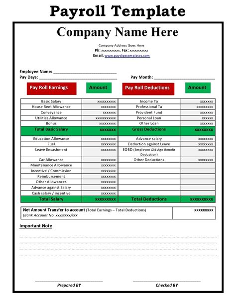 Employee Pay Plan Template