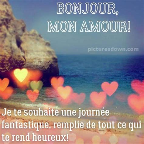 Bonjour mon coeur image mer