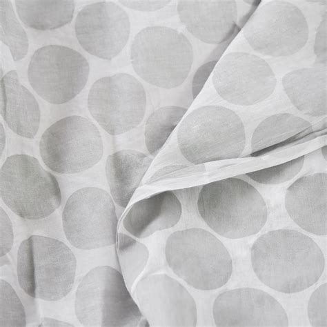 Grey polka print sheer fabric – Vliving