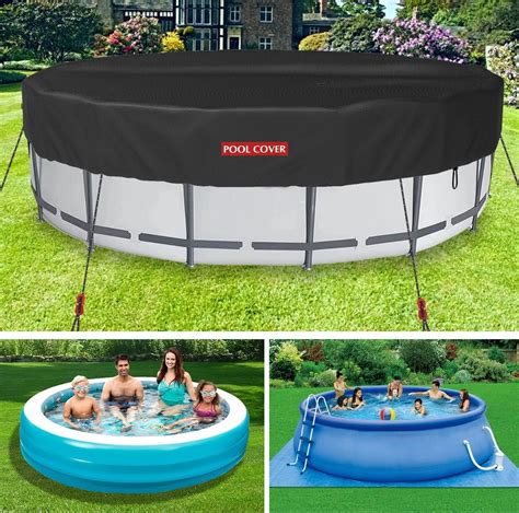 Amazon.com : SIHAIAN 8 Ft Pool Cover with Automatic Drain Above Ground ...