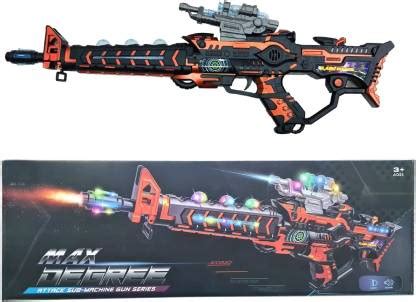 HALO NATION Electric Sub Machine Gun Vibrate & Glow Flash Light Gun ...