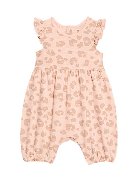 Buy Pure Cotton Jersey Animal Print Romper (0 Mths - 3 Yrs) at Marks ...