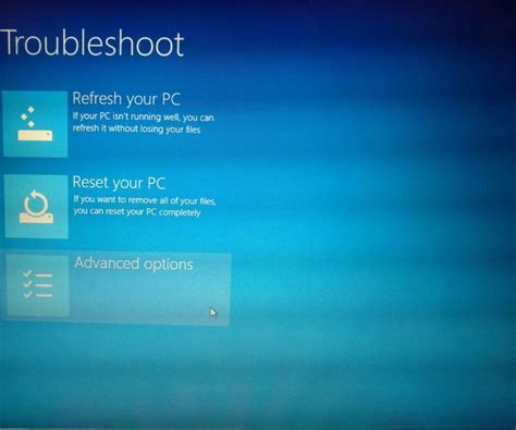 Image result for Advanced Options System Restore Windows 1.0