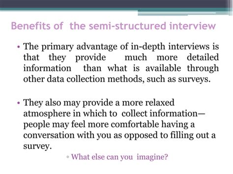 Image result for Semi-Structured Interview Example