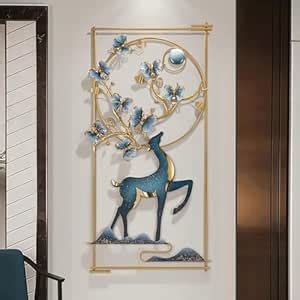 Anshika International Wall Art Deer And Butterfly Metal Frame with LED ...