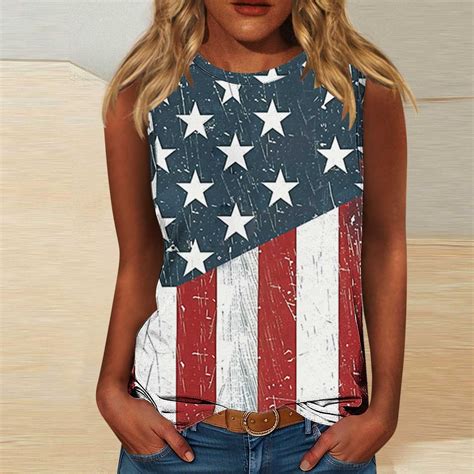 Hoshose Summer Women Patriotic Shirts 4th of July Shirts Independence ...