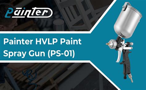 Painter Spray Gun (LABEL) Painter HVLP Paint Spray Gun Nozzle Size 1.0 ...