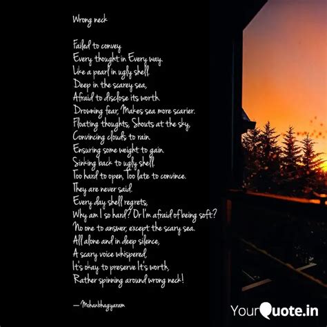 Wrong neck Failed to co... | Quotes & Writings by K R MOHAN | YourQuote
