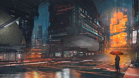 Rain Night City 的图像结果