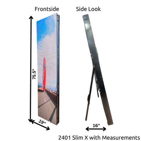 2401 Slim X Digital LED Standees | Advertising Display Standee | Prosmit