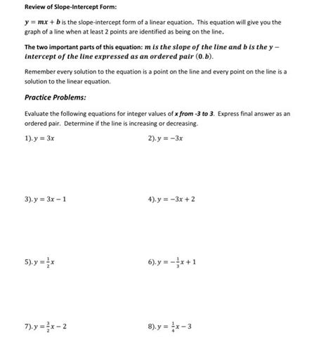 Slope-Intercept Form 的图像结果